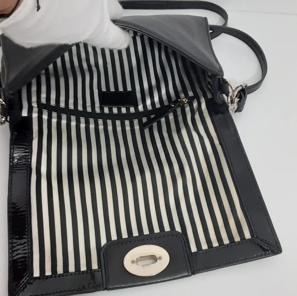 Kate Spade black leather crossbody bag